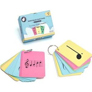 MUSO Music Flash Cards for Beginner Music Students, Improve Sightreading & Musical Terminalogy for Piano Kids & Adults (Solfge)