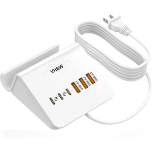 VHBW USB C Charger Block,6 Port 3A and 3C Multiple USB Charging Station,35W Fast USB C Charging Plug for iPhone 15/15pro/14/13/12,Samsung Galaxy S23/S22/S21,etc(6USB-3A3C-White)