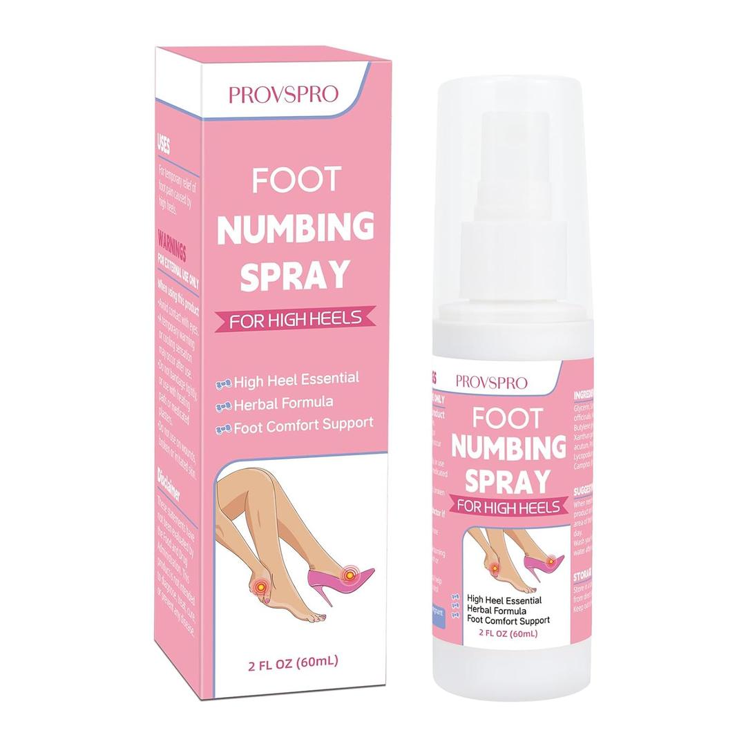 Foot Numbing Spray for High Heels, Foot Numbing Spray with Nutural Herbal, Feet Sprays Relieve Long Standing and Walking in High Heels, Portable Sprays for Instant Cooling Relief (60 mL)