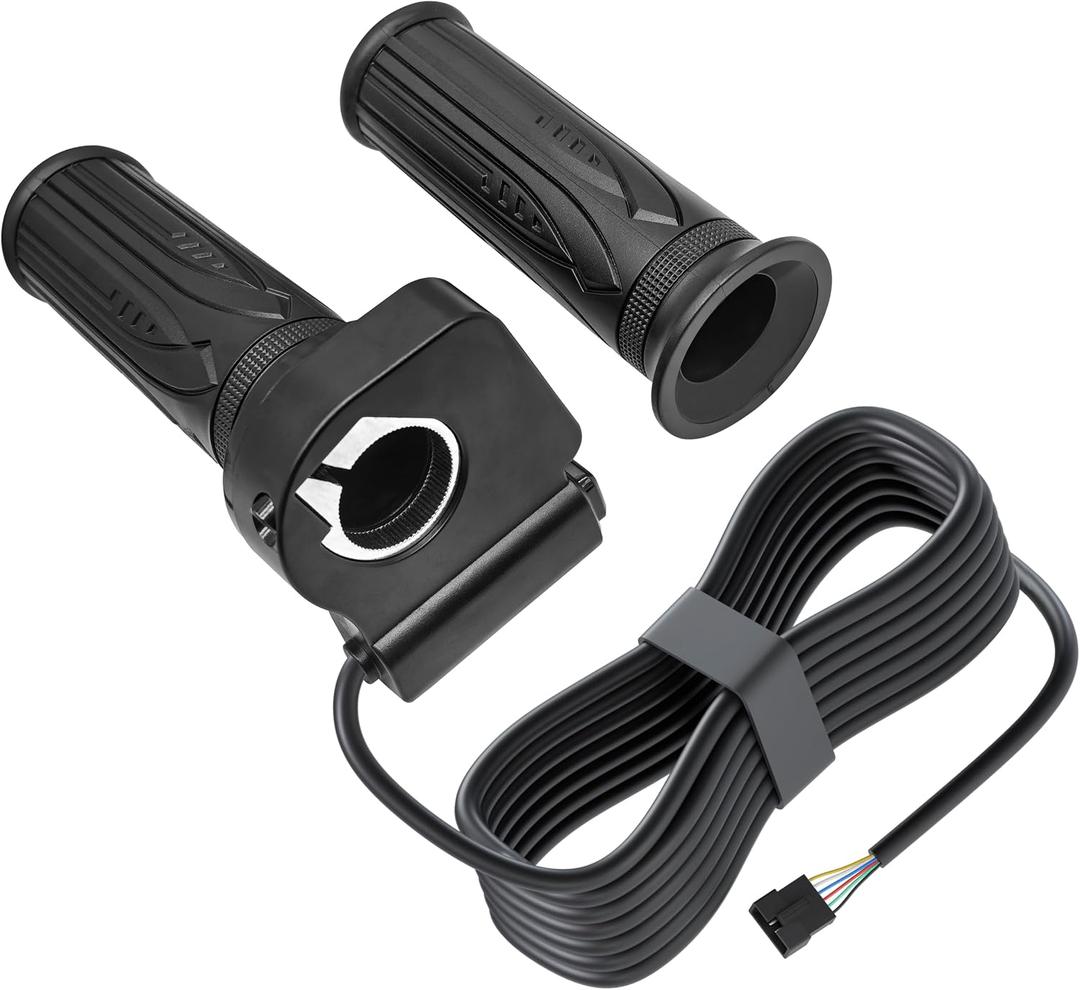 48V Full Twist Throttle Grip 6 Pin Fits DYU Y16 Electric Bicycle, Jetson Haze Folding EBike, with Display & Cruise Control,
