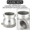 Hicarer 2 Pcs Type B Npt Global Cam Groove Hose Fitting and 2 Pcs Type F Npt Aluminum Cam Lock Fittings 2 Inch for Industrial Agriculture