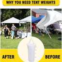 Canopy Weights Bag Leg Weight for Pop up Canopy Tent, Sand Bags for Patio Umbrella Instant Outdoor Sun Shelter, 4 Pack-White