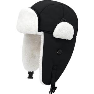 Sarfel Toddler Winter Hat Baby Winter Hat Waterproof Infant Kids Snow Hats Warm Fleece Toddler Trapper Hats Kids Beanie Cap (2-5T)