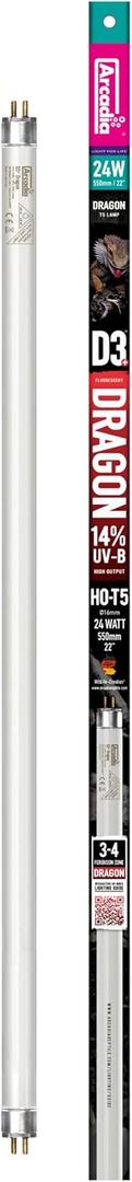 Arcadia D3 UVB Lamp - 24W - Dragon