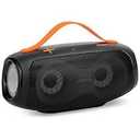 SPLASH Water Resistant Audio speaker by iLive IPX4 Resistsance Color Changing Lights, Orange 