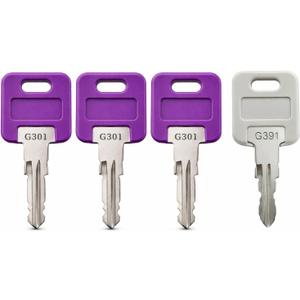 G381 Replacement Keys, 3 Pack, Compatible with Global Link RV Trailer Camper Locks, Pre Cut to Key Code Series G301G390, with one G391 Key