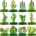12 Pack Cactus Table Decorations - Cactus Party Decorations for Kids' Birthday and Baby Shower - Cactus Table Toppers