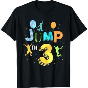 Let's Jump I'm 3 Year Old Birthday Jumping 3rd Birthday T-Shirt, Size: 3T