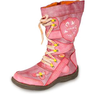 TMA EYES Patchwork Stitch-Detail PU Leather Mid-Calf Women's Boot (9.5, Red)