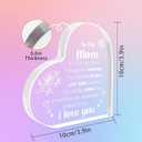 Gifts for Mom from Daughter Son, I Love You Acrylic Block, Birthday, Mothers Day & Valentines Day Gift for Mom (Heart 3.9" x 3.9" x 0.6")