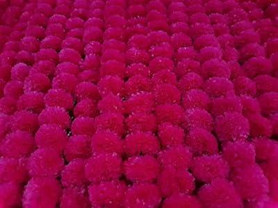 5Pc Marigold Garland 4.5Ft Long Strands of Artificial Marigold Flower Diwali Decorations Home Indian Décor for Pooja Wedding Spring Bush Floral Faux Garland Día de Muertos Décor Day of Dead Christmas