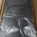 Vaunn Medical Pneumatic Adjustable Overbed Bedside Table with Wheels (Hospital and Home Use) (Black)