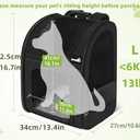 Pecute Cat Carrier Backpacks, Expandable Cat Backpack with Breathable Mesh, Pet Carrier Backpack for Cats Small Dogs Puppies Up to 18 Lbs, Dog Carrier Backpack Great for Travel Hiking Camping Outdoor (Black)