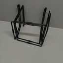 MyGift Black Metal Pizza Table Stands, Tabletop Pizza Pan Riser Food Platter Tray and Display Rack, Set of 4