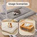 Guinea Pig Bed 3D Snow Fleece Rabbit Bed Washable Bunny Beds Hamster Bedding Mats Soft & Warm for Indoor Small Animal Bed Orange 10111 Inchh