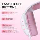 AOC Wireless Gaming Headphones with USB-C for PS5/4, Nintendo Switch, PC, Bluetooth 5.4 & 2.4GHz Gaming Headset with Noise Canceling Mic, RGB, 20ms Latency, 45H, 7.1 Virtual Surround- Pink