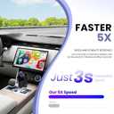 2026 Upgraded Wireless CarPlay Adapter for iPhone & Android Auto, 5X Faster Auto-Connect No Latency, Converts Wired to Wireless CarPlay, Plug & Play, 2 in 1 Adapter for iOS 12+/Android 11+, Black