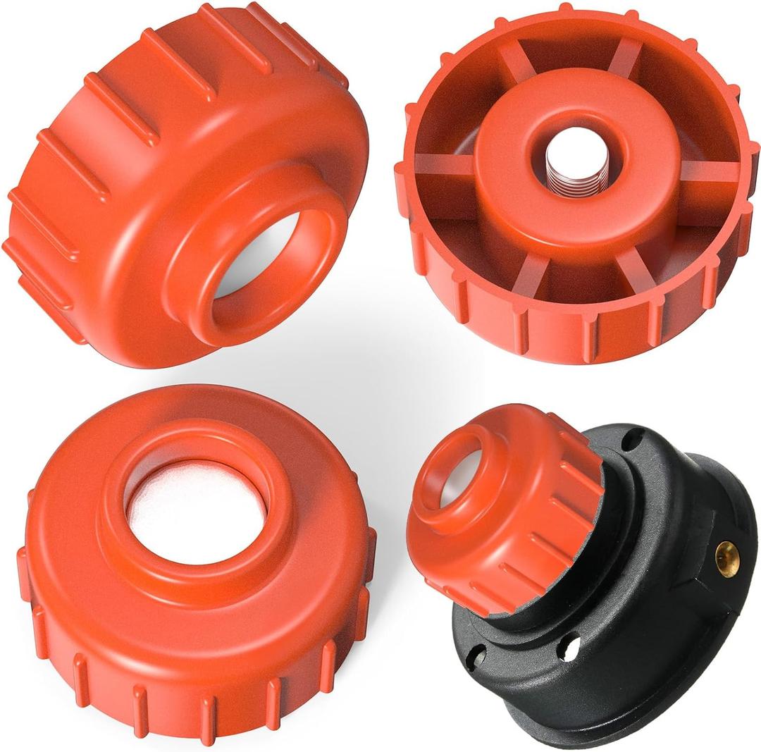 3 Pack Spool Retainer Bump Knobs Trimmer Replacement Parts Trimmer Thread Head Bump Knobs (Red,Left)