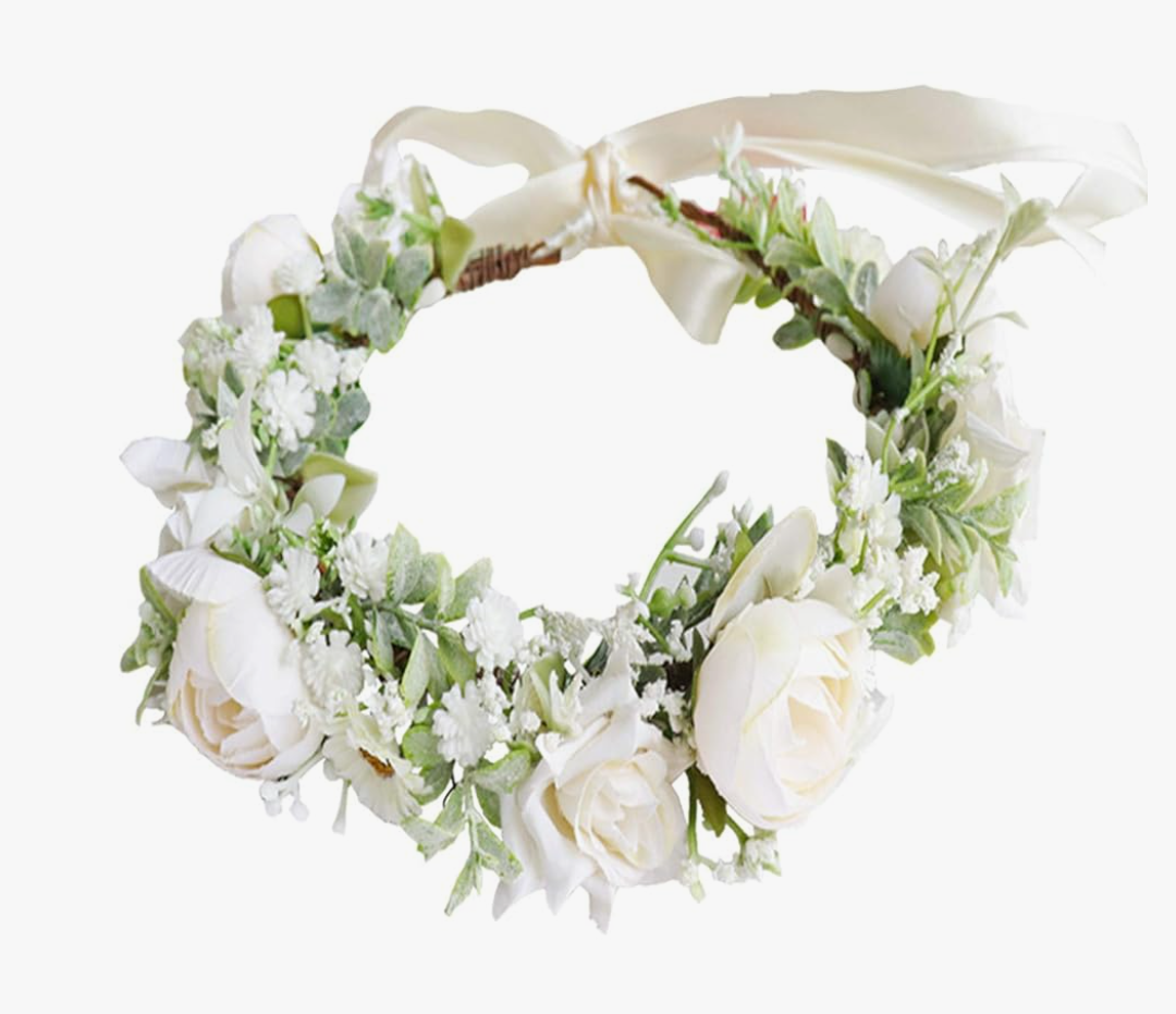 Maternity Woodland Photo Shoot Peony Flower Crown Hair Wreath Wedding Headband BC44