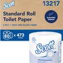 Scott Professional 100% Recycled Fiber Standard Roll Bulk Toilet Paper (13217), 2-Ply, Elevated Design, White, Individually Wrapped (27Rolls of 473 Sheets, 37,840 Sheet Total)
