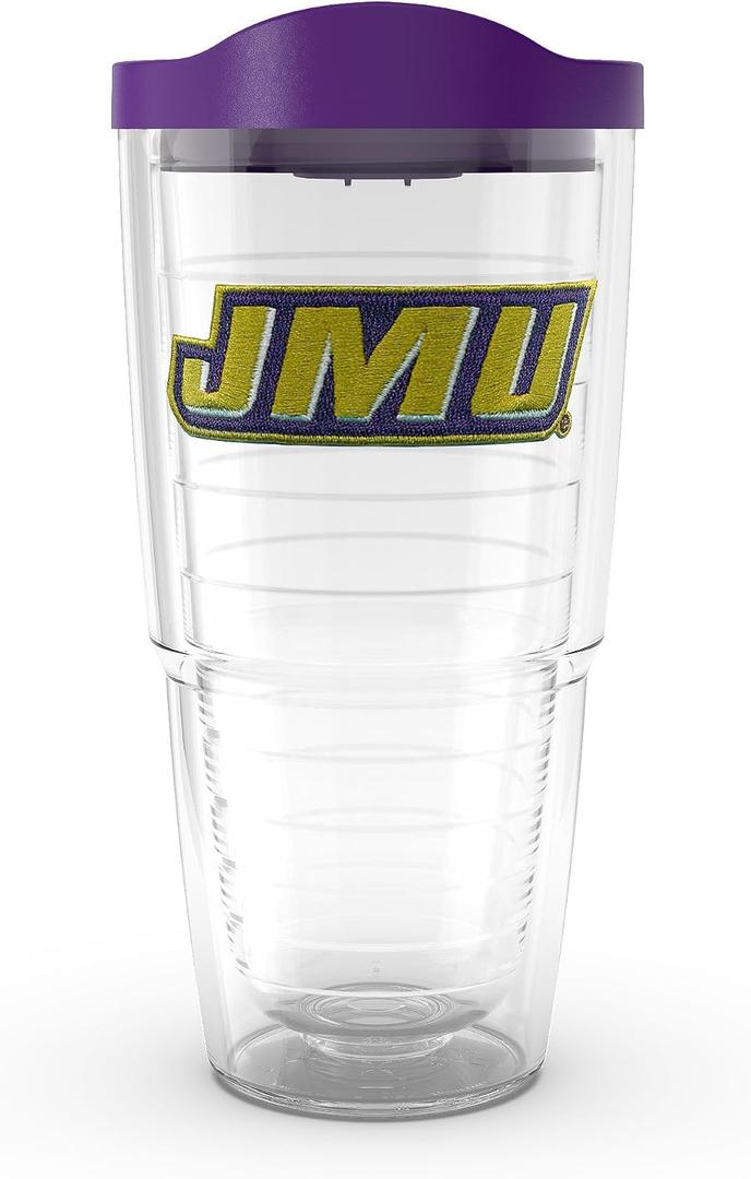 Tervis Made in USA Double Walled James Madison University JMU Dukes Insulated Tumbler Cup Keeps Drinks Cold & Hot, 24oz, Primary Logo