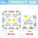 4 x 50Pcs Happy Easter Paper Napkins - Cartoon Colorful Eggs Bunny 13 x 13 Inches Luncheon Napkins Disposable Dessert Dinner Hand Napkins for Easter Birthday Party Supplies
