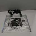 Small clear bag, black logo, black straps, 5 pcs
