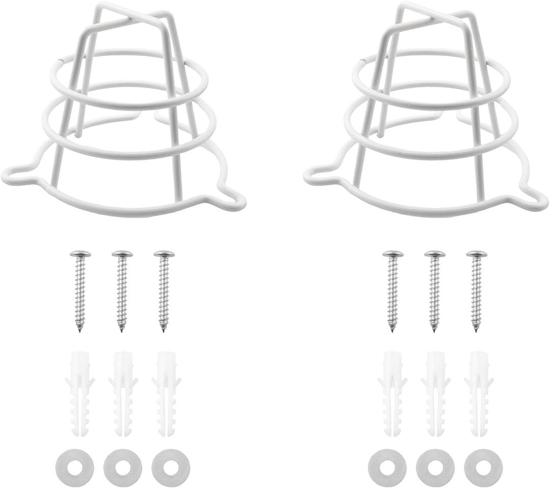TAODAN 2PCS Shower Head Protector Round Safety Cover Ceiling Wire Spray Guard Shower Head Cover for 1/2 inch 3/4 inch Fire Sprinkler Hospital Hotel Restaurant Shop