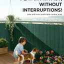 paramondo Reinforced PVC Privacy Fence Screen, Green, 3×16 FT