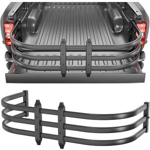 Truck Bed Extender, Aluminum Retractable Tailgate Extender, 55"-68" Adjustable Length, Drill Required, Fits for Tacoma, Gladiator, Frontier, Colorado/Canyon, Ranger, Ridgeline