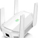WiFi 6 Range Extender AX3000 Dual Band Signal Booster with Gigabit Ethernet Port, Covers Up to 12,000 Sq.Ft, High-Speed Internet Amplifier for Home & Office, Easy Setup White