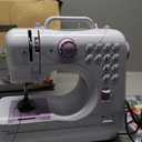 Sewing Machine for Beginners,Portable Sewing Machine with 12 Built-in Stitches,2 Speed(High-Low Speeds),DC Power Supply Method-QEV505