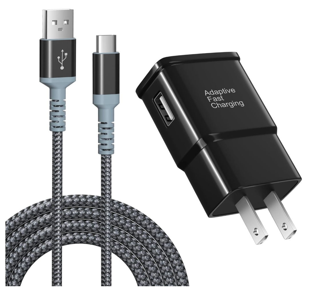 2 PCS Adaptive Fast Charger Wall Charger, 10 Foot Braided Sync