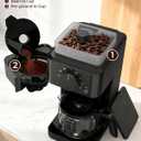 10 Cup Coffee Maker with Grinder Built in, Automatic Grind and Brew Coffee Machine with Glass carafe, Reusable Filter, Auto shut off, Warming plate, for Home Offices or Large Families, Black