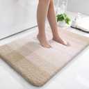 OLANLY Bathroom Rugs Mat 36x24, Extra Soft Absorbent Microfiber Bath Rugs, Rubber Backing, Quick Dry, Machine Washable Bath Mats for Bathroom Floor, Tub, Shower and Home Decor Accessories, Light Beige