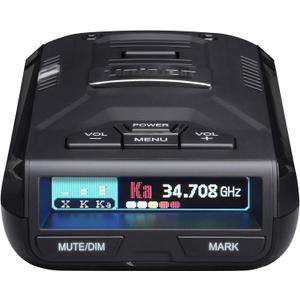 Uniden R3 EXTREME LONG RANGE Laser/Radar Detector, Record Shattering Performance, Built-in GPS w/ Mute Memory, Voice Alerts, Red Light & Speed Camera Alerts, Multi-Color OLED Display , Black