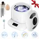 Ultrasonic Jewelry & Makeup Tool Cleaner, Retainer Cleaner,40000-42000Hz U-V Dual-Action, 4 Modes, 45dB Quiet, SUS304 DetachableTank, IPX7 Waterproof with Cleaning Kit for Rings, Watches, Brushes