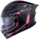 1Storm Motorcycle Modular Full Face Helmet Flip up Dual Visor Sun Shield: HB89 Arrow Pink (XL)