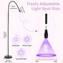 MYSWEETY UV Lash Light for Light Curing UV Eyelash Glue, 5W LED Eyelash Extensions Nail Tech Glue Lamp with Foot Pedal Control, Glue Cured in 2-3 Seconds, 10 Eye Patch+Goggles, Adjustable Spot Size