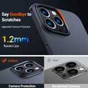 TORRAS Slim Fit for iPhone 13 Pro Case 6.1 Inch, Never Yellowing, Hard PC Ultra Thin Phone Case Super Lightweight Matte Protective, Space Black