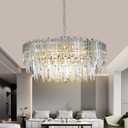 Crystal Chandelier Lighting 31'' for Dining Rooms Bedroom Foyer Entryway Ceiling Hanging Pendant Chandelier Light Fixture Lamp