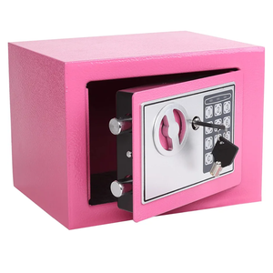 Electronic Deluxe Digital Security Safe Box Keypad Lock Home Office Hotel Business Jewelry Gun Cash Use Storage (Pink)