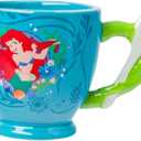 Silver Buffalo Disney Princess Ariel Dinglehopper Hair Brush Shaped Handle Ceramic Mug, 20 Ounces