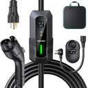 TECKNET EV Charger Level 1&2, 16A Electric Car Charger with NEMA 6-20 Plug, NEMA 5-15 Adapter, 25FT Cable, J1772 Electric Vehicle Charging Equipment Compatible with All EV Models