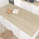 VEELIKE Thick Beige Wood Contact Paper Peel and Stick Countertops Contact Paper Waterproof Wood Wallpaper 24''x354'' Self Adhesive Textured Woodgrain Counter Top Vinyl Wrap for Kitchen Cabinets Table