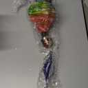 Regal Art & Gift Hot Air Balloon Solar Lantern  Hanging Solar-Powered LED Lights, Waterproof Portable Decorative Outdoor Lamp Made of Metal & Glass for Garden, Patios & Pathway  Stripe (Small)