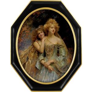 SIMON'S SHOP Black Octagon Frame with 11x14 Oval Photo Opening, Picture Frames 11x14 for Wall and Tabletop, Vintage Traditional Poster Frames