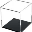 Clear Acrylic Boxes for Collectibles Display, Removable Countertop Storage Box Cube Organizer Stand Riser, Dustproof Protection Showcase for Crystals Minerals Slab Fossil Coral, 3x3x3Inch