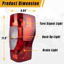 Boine Left Driver Side Tail Light Compatible With 2020 2021 2022 Ford F250 F350 F-250 F-350 Halogen Rear Light Brake Lamps - w/o Blind Spot & LED (Left Driver Side)