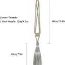 BEL AVENIR 2 Pack Curtain Tiebacks Tassel Drapery Tie-Backs Rope Handmade Holdbacks Home Office Hotel Decorative (Blue, 2 Pack)